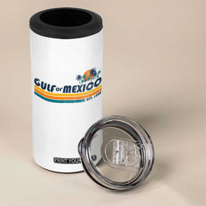 Gulf Of Mexico 4 in 1 Can Cooler Tumbler Texas Alabama Mississippi Florida Beach Gulf Coast Mexico Lover TS10 Print Your Wear