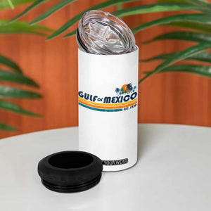 Gulf Of Mexico 4 in 1 Can Cooler Tumbler Texas Alabama Mississippi Florida Beach Gulf Coast Mexico Lover TS10 Print Your Wear