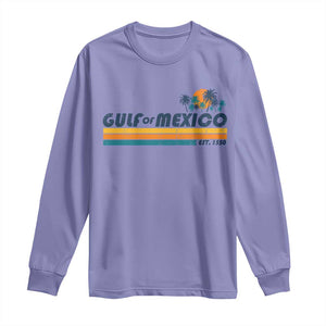 Gulf Of Mexico Long Sleeve Shirt Texas Alabama Mississippi Florida Beach Gulf Coast Mexico Lover TS10 Violet Print Your Wear