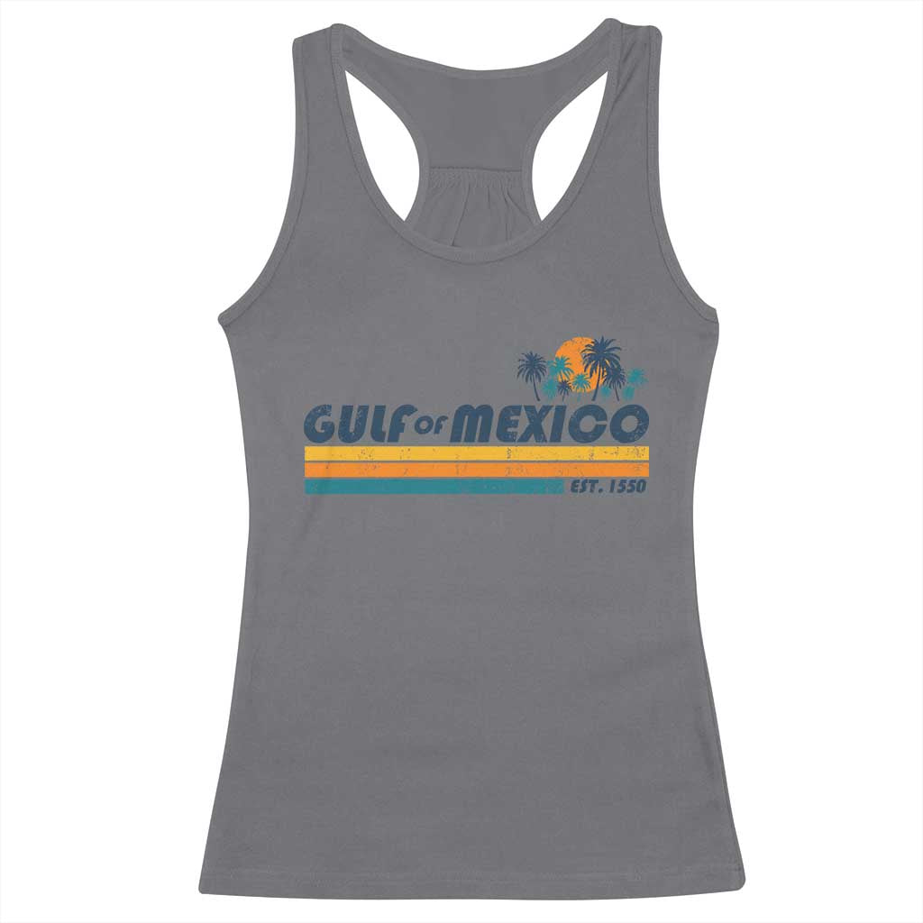 Gulf Of Mexico Racerback Tank Top Texas Alabama Mississippi Florida Beach Gulf Coast Mexico Lover TS10 Charcoal Print Your Wear