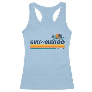 Gulf Of Mexico Racerback Tank Top Texas Alabama Mississippi Florida Beach Gulf Coast Mexico Lover TS10 Light Blue Print Your Wear