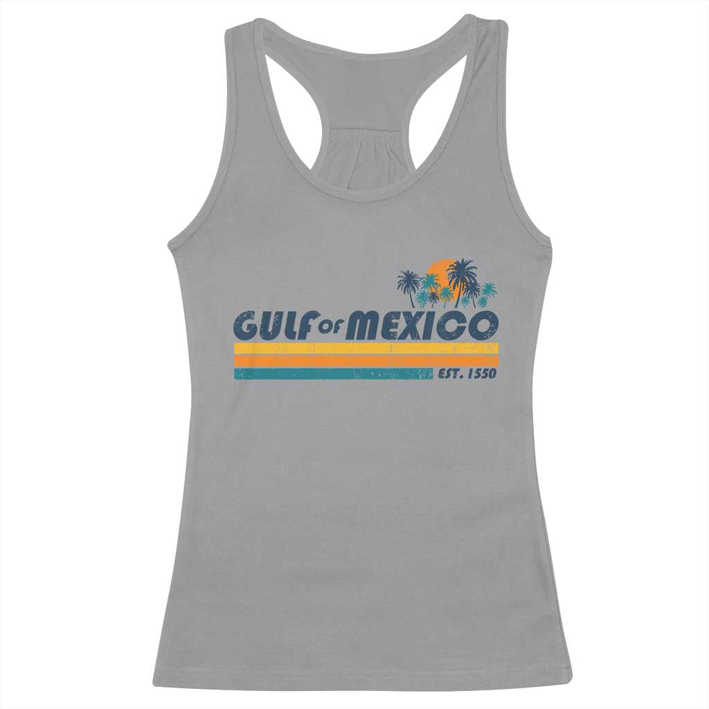 Gulf Of Mexico Racerback Tank Top Texas Alabama Mississippi Florida Beach Gulf Coast Mexico Lover TS10 Sport Gray Print Your Wear