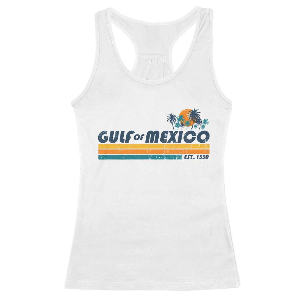 Gulf Of Mexico Racerback Tank Top Texas Alabama Mississippi Florida Beach Gulf Coast Mexico Lover TS10 White Print Your Wear