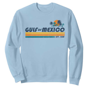 Gulf Of Mexico Sweatshirt Texas Alabama Mississippi Florida Beach Gulf Coast Mexico Lover TS10 Light Blue Print Your Wear