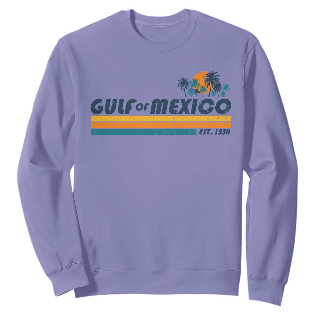 Gulf Of Mexico Sweatshirt Texas Alabama Mississippi Florida Beach Gulf Coast Mexico Lover TS10 Violet Print Your Wear