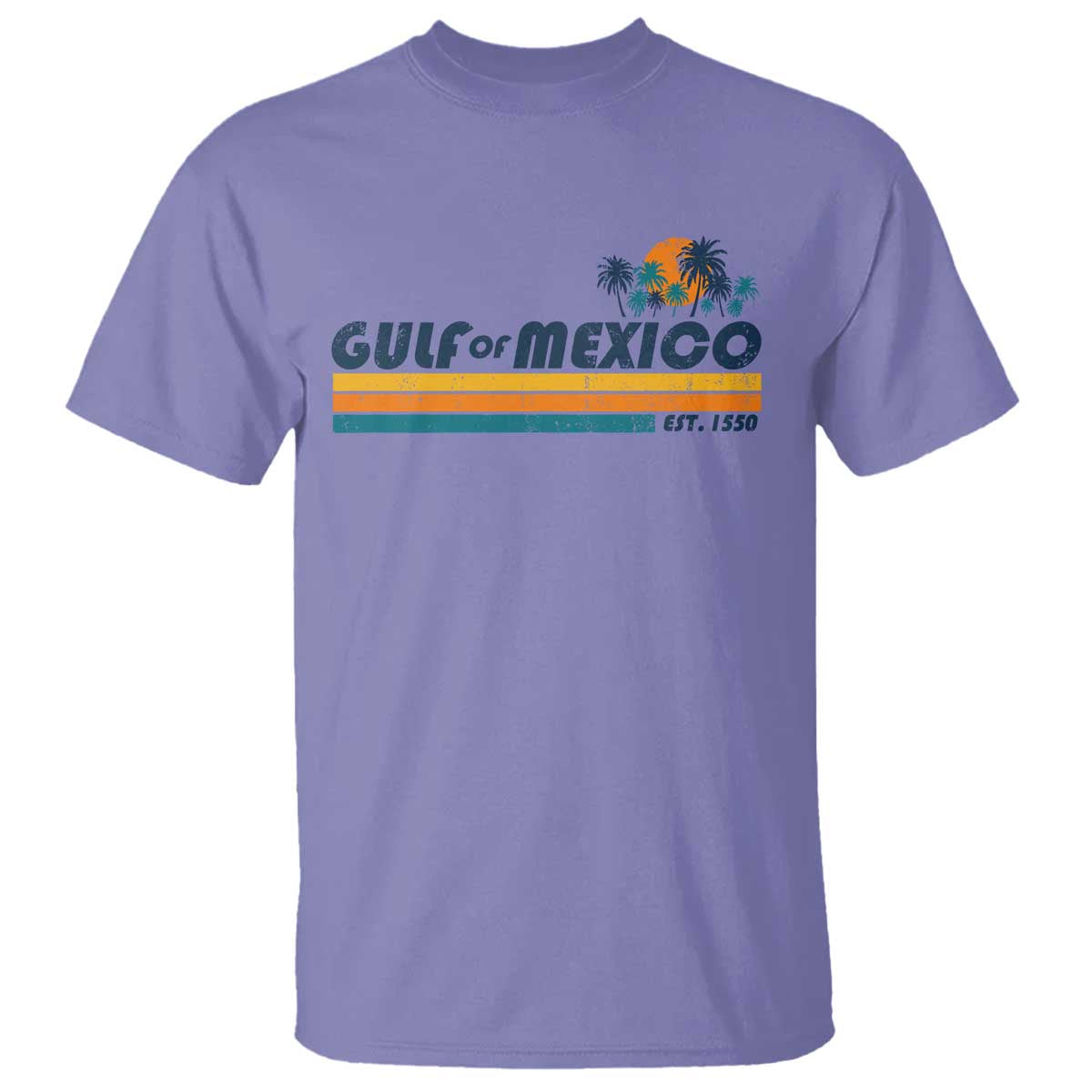 Gulf Of Mexico T Shirt Texas Alabama Mississippi Florida Beach Gulf Coast Mexico Lover TS10 Violet Print Your Wear