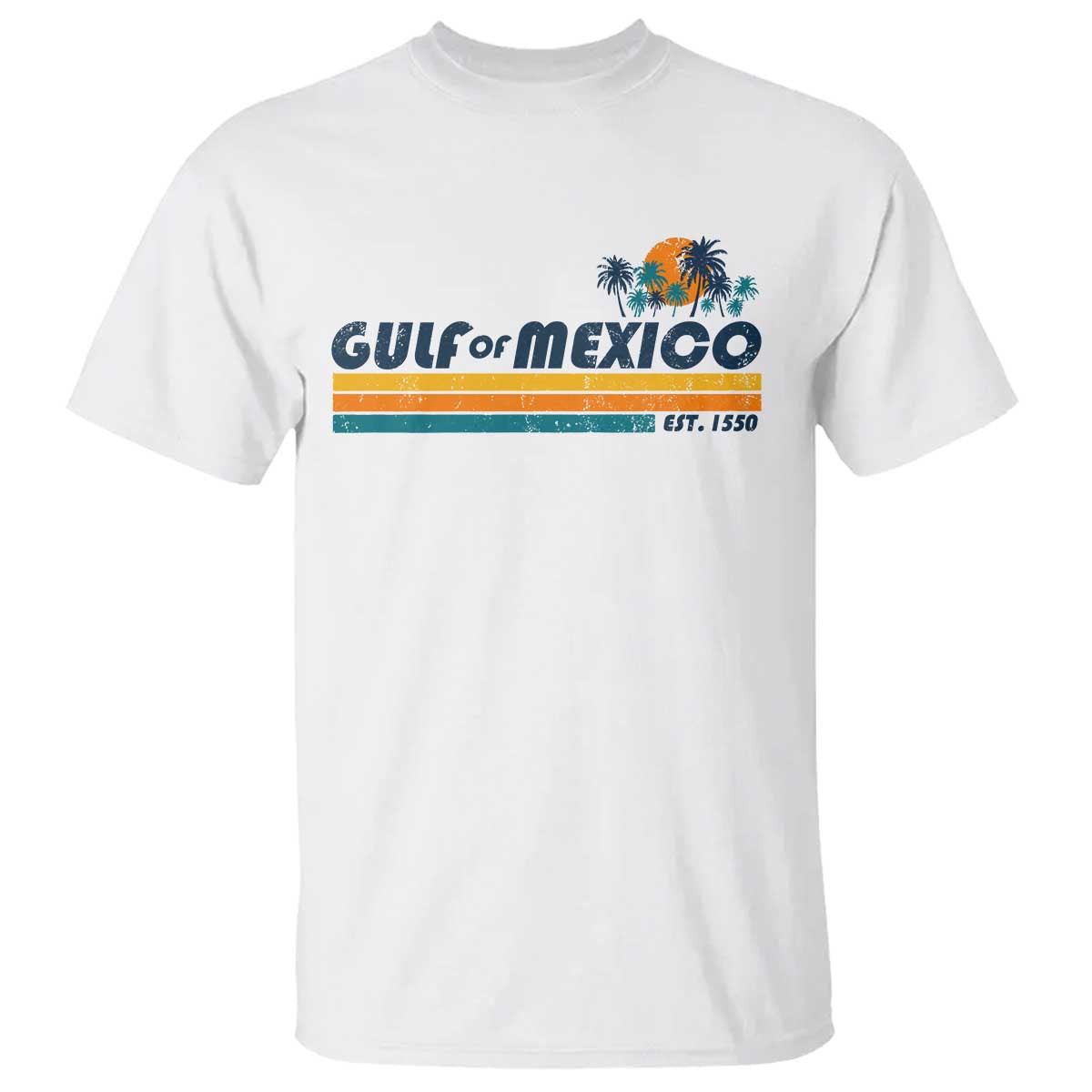 Gulf Of Mexico T Shirt Texas Alabama Mississippi Florida Beach Gulf Coast Mexico Lover TS10 White Print Your Wear