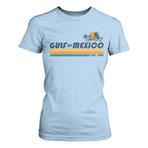 Gulf Of Mexico T Shirt For Women Texas Alabama Mississippi Florida Beach Gulf Coast Mexico Lover TS10 Light Blue Print Your Wear