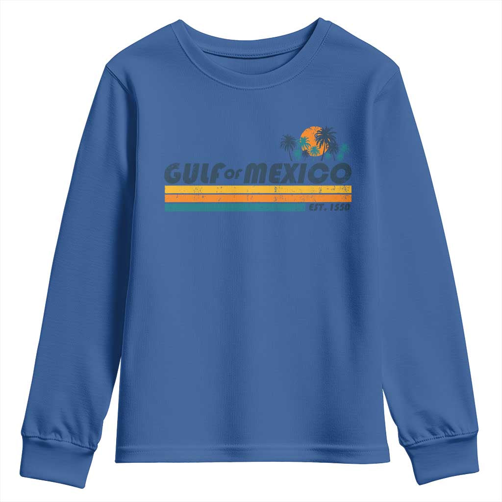 Gulf Of Mexico Youth Sweatshirt Texas Alabama Mississippi Florida Beach Gulf Coast Mexico Lover TS10 Royal Blue Print Your Wear