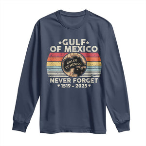 Never Forget Gulf Of Mexico Long Sleeve Shirt 1915 - 2025 TS10 Navy Print Your Wear