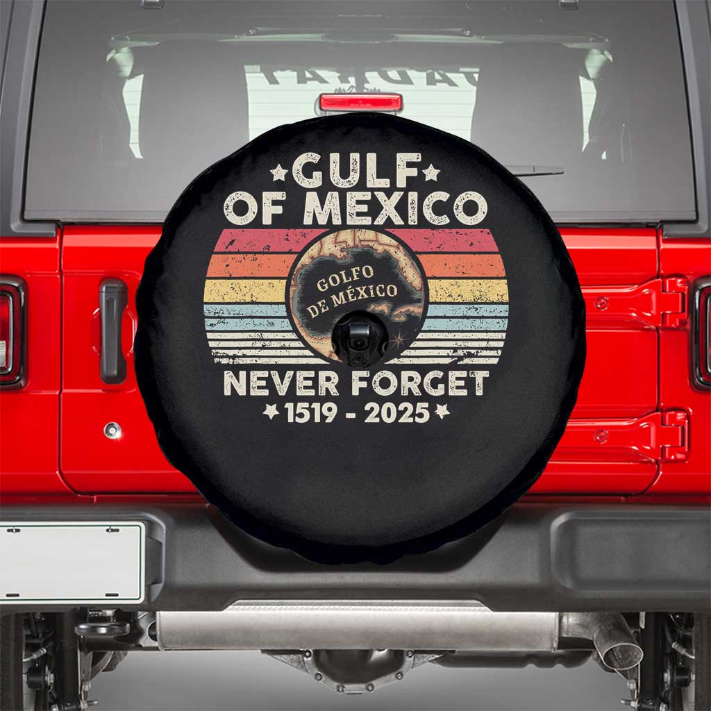 Never Forget Gulf Of Mexico Spare Tire Cover 1915 - 2025 TS10 Black Print Your Wear