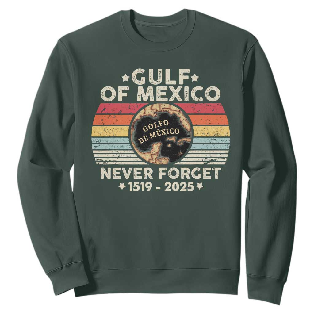 Never Forget Gulf Of Mexico Sweatshirt 1915 - 2025 TS10 Dark Forest Green Print Your Wear