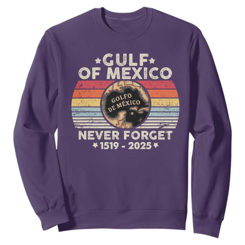 Never Forget Gulf Of Mexico Sweatshirt 1915 - 2025 TS10 Purple Print Your Wear