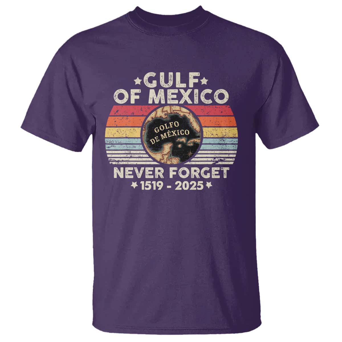 Never Forget Gulf Of Mexico T Shirt 1915 - 2025 TS10 Purple Print Your Wear