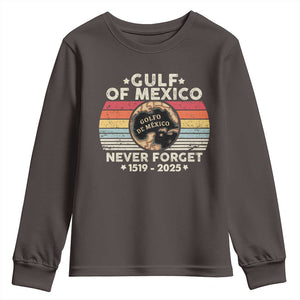 Never Forget Gulf Of Mexico Youth Sweatshirt 1915 - 2025 TS10 Dark Chocolate Print Your Wear