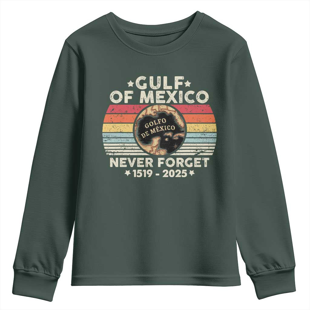 Never Forget Gulf Of Mexico Youth Sweatshirt 1915 - 2025 TS10 Dark Forest Green Print Your Wear
