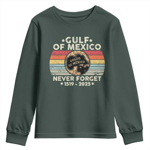 Never Forget Gulf Of Mexico Youth Sweatshirt 1915 - 2025 TS10 Dark Forest Green Print Your Wear
