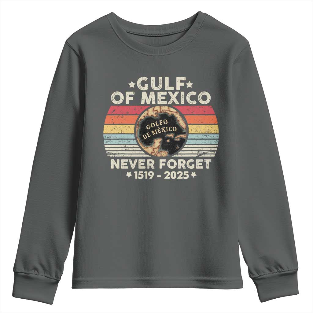 Never Forget Gulf Of Mexico Youth Sweatshirt 1915 - 2025 TS10 Dark Heather Print Your Wear