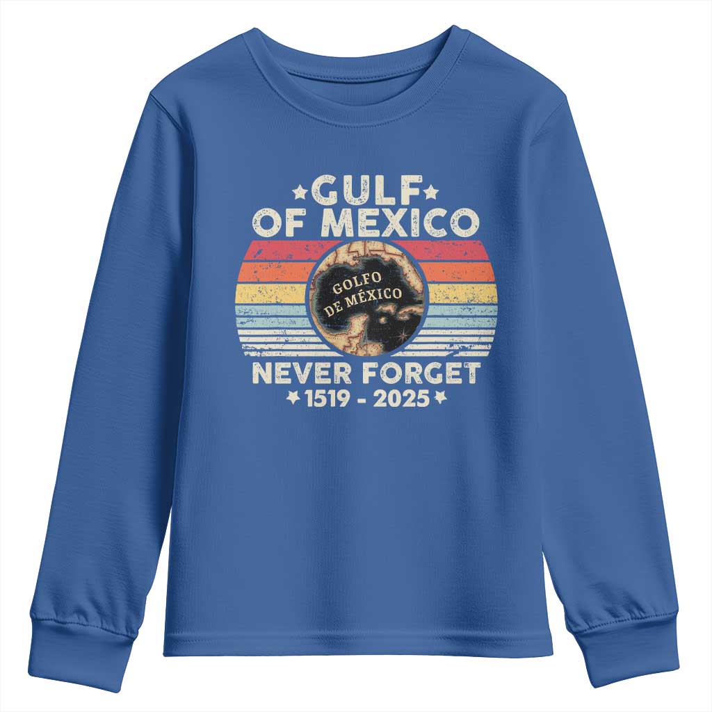 Never Forget Gulf Of Mexico Youth Sweatshirt 1915 - 2025 TS10 Royal Blue Print Your Wear