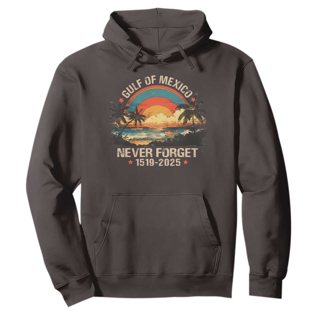 Gulf Of Mexico Hoodie Never Forget 1915 - 2025 Coast Texas Alabama Mississippi Florida Beach TS10 Dark Chocolate Print Your Wear