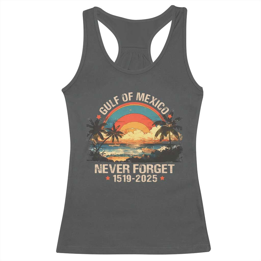 Gulf Of Mexico Racerback Tank Top Never Forget 1915 - 2025 Coast Texas Alabama Mississippi Florida Beach TS10 Dark Heather Print Your Wear