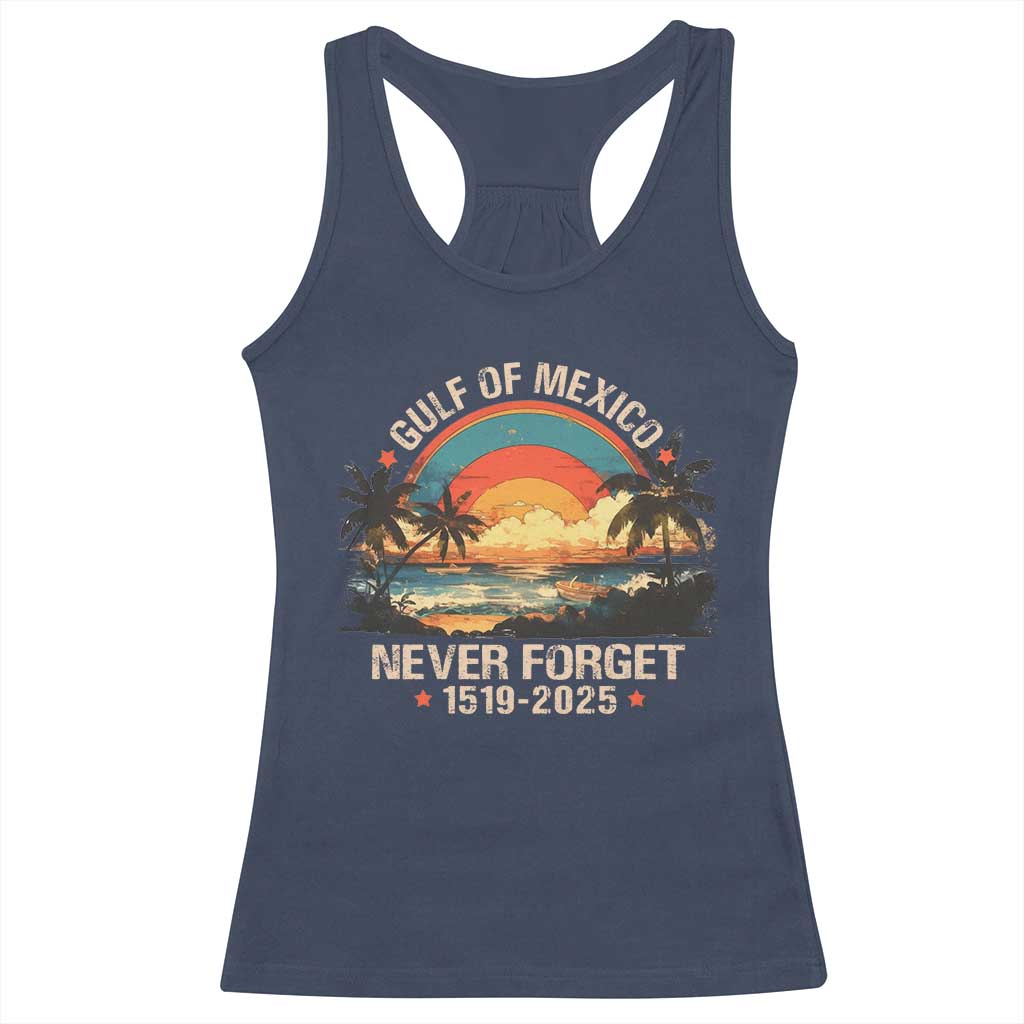 Gulf Of Mexico Racerback Tank Top Never Forget 1915 - 2025 Coast Texas Alabama Mississippi Florida Beach TS10 Navy Print Your Wear