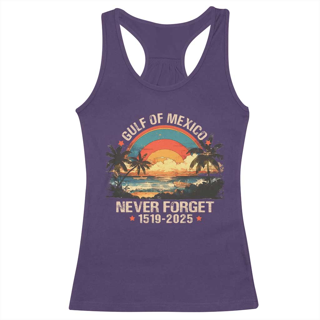Gulf Of Mexico Racerback Tank Top Never Forget 1915 - 2025 Coast Texas Alabama Mississippi Florida Beach TS10 Purple Print Your Wear