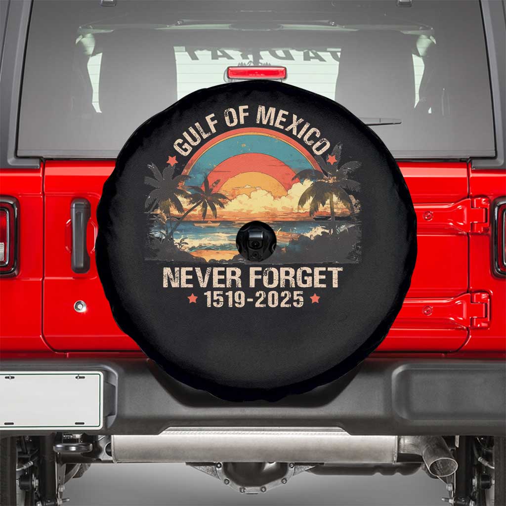Gulf Of Mexico Spare Tire Cover Never Forget 1915 - 2025 Coast Texas Alabama Mississippi Florida Beach TS10 Black Print Your Wear