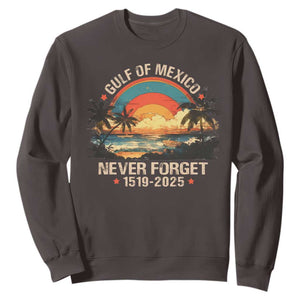Gulf Of Mexico Sweatshirt Never Forget 1915 - 2025 Coast Texas Alabama Mississippi Florida Beach TS10 Dark Chocolate Print Your Wear
