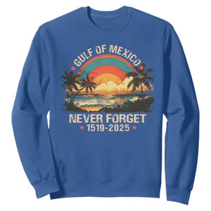 Gulf Of Mexico Sweatshirt Never Forget 1915 - 2025 Coast Texas Alabama Mississippi Florida Beach TS10 Royal Blue Print Your Wear