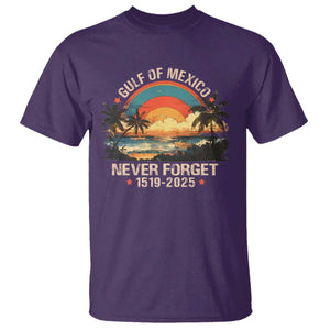 Gulf Of Mexico T Shirt Never Forget 1915 - 2025 Coast Texas Alabama Mississippi Florida Beach TS10 Purple Print Your Wear