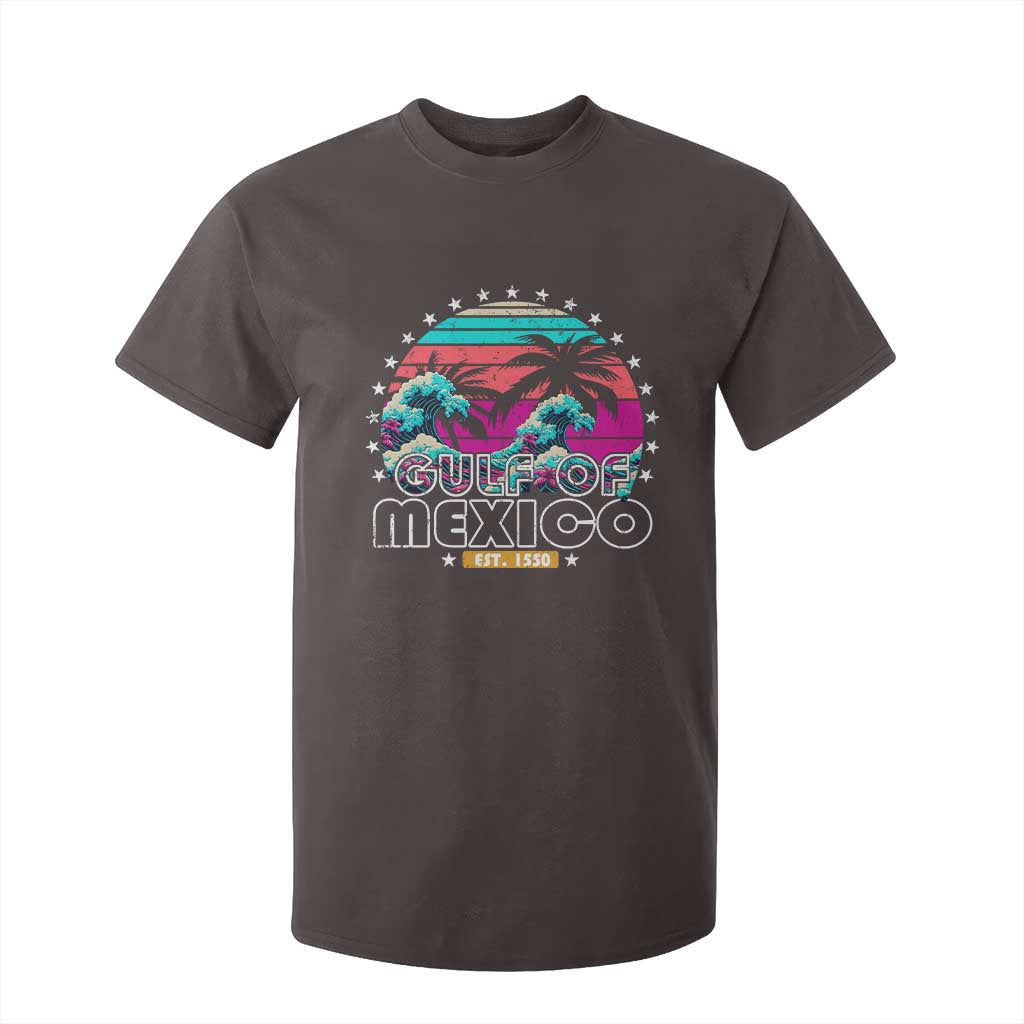 Gulf Of Mexico T Shirt For Kid Est. 1550 Retro Summer Vibes TS10 Dark Chocolate Print Your Wear
