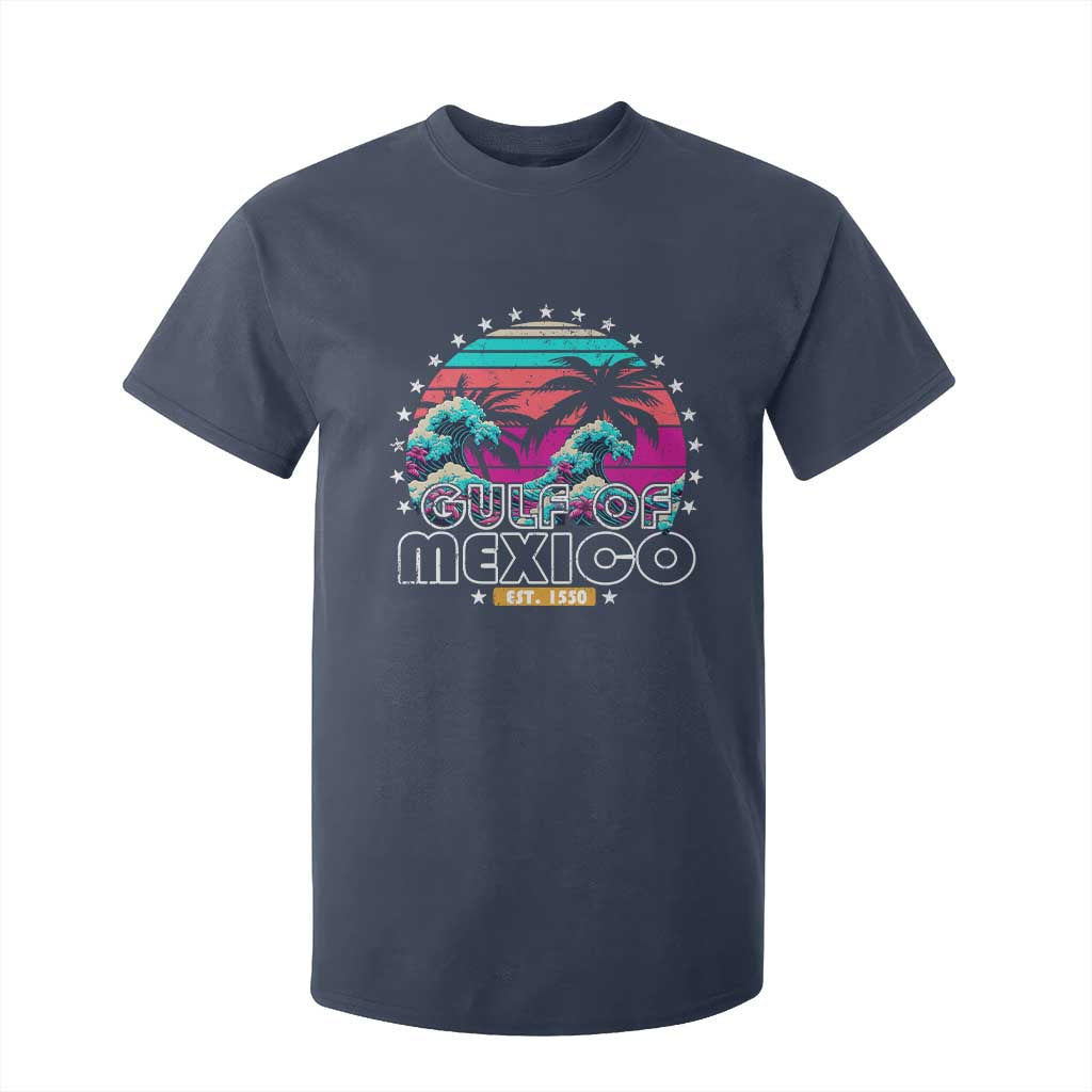 Gulf Of Mexico T Shirt For Kid Est. 1550 Retro Summer Vibes TS10 Navy Print Your Wear