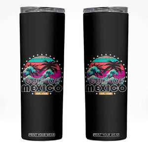 Gulf Of Mexico Skinny Tumbler Est. 1550 Retro Summer Vibes TS10 Black Print Your Wear