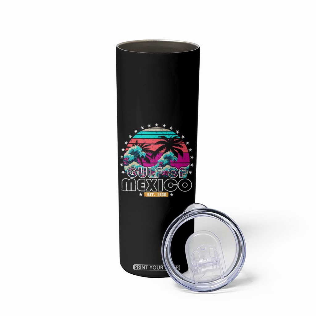 Gulf Of Mexico Skinny Tumbler Est. 1550 Retro Summer Vibes TS10 Print Your Wear