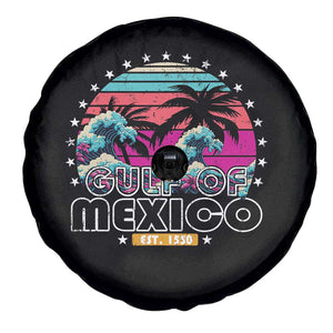 Gulf Of Mexico Spare Tire Cover Est. 1550 Retro Summer Vibes TS10 Print Your Wear
