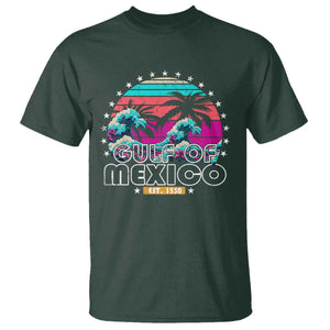 Gulf Of Mexico T Shirt Est. 1550 Retro Summer Vibes TS10 Dark Forest Green Print Your Wear