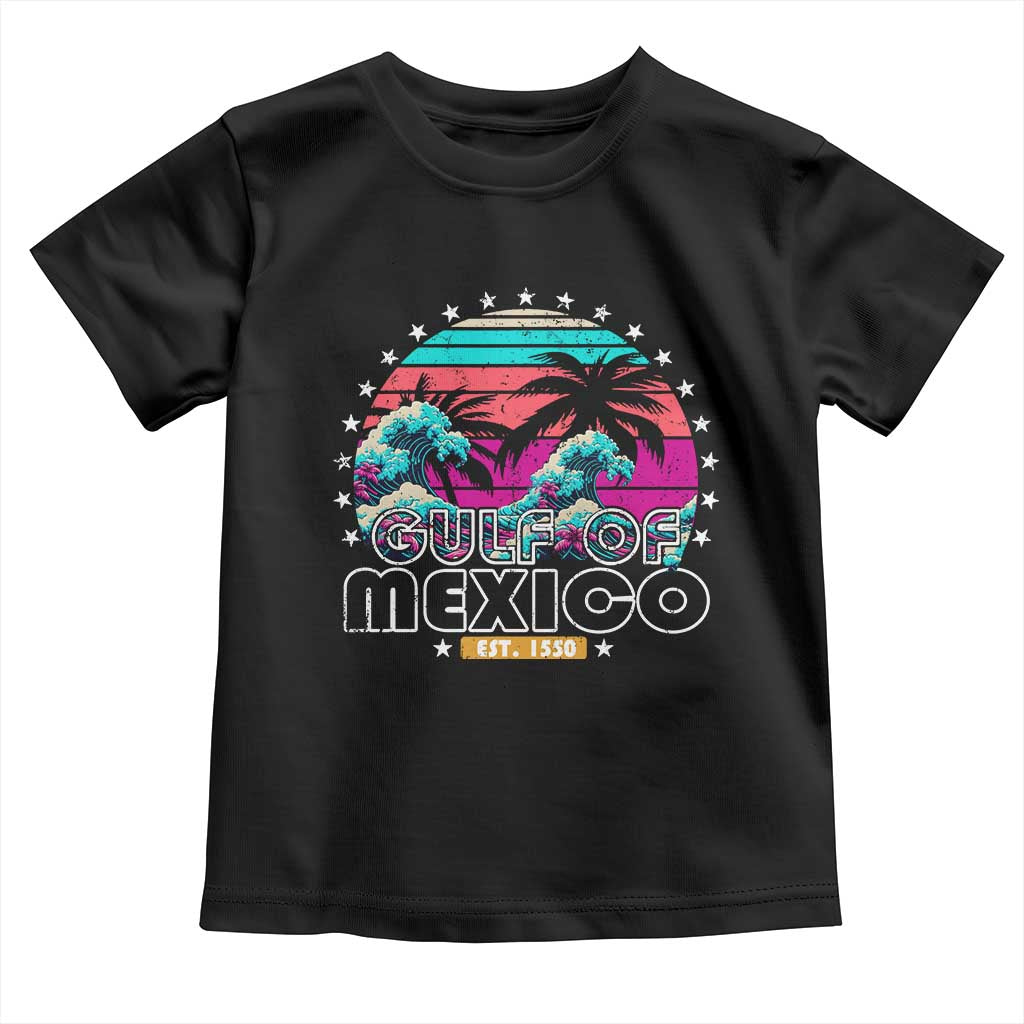 Gulf Of Mexico Toddler T Shirt Est. 1550 Retro Summer Vibes TS10 Black Print Your Wear