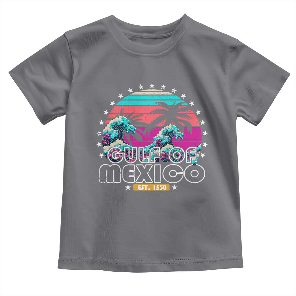 Gulf Of Mexico Toddler T Shirt Est. 1550 Retro Summer Vibes TS10 Charcoal Print Your Wear