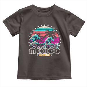 Gulf Of Mexico Toddler T Shirt Est. 1550 Retro Summer Vibes TS10 Dark Chocolate Print Your Wear