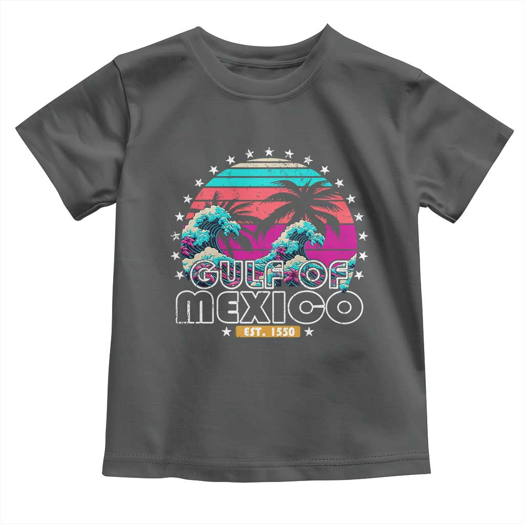 Gulf Of Mexico Toddler T Shirt Est. 1550 Retro Summer Vibes TS10 Dark Heather Print Your Wear