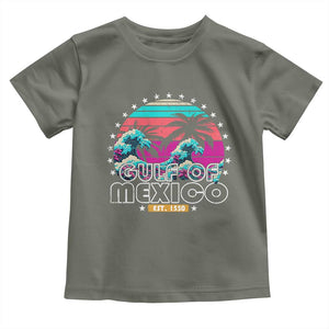 Gulf Of Mexico Toddler T Shirt Est. 1550 Retro Summer Vibes TS10 Military Green Print Your Wear