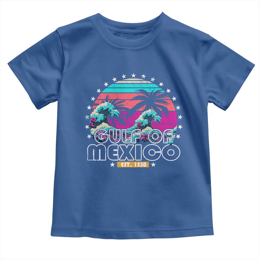 Gulf Of Mexico Toddler T Shirt Est. 1550 Retro Summer Vibes TS10 Royal Blue Print Your Wear