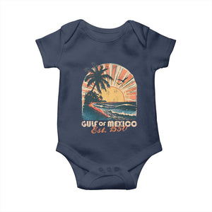 Gulf Of Mexico Baby Onesie Est. 1550 Sunny Vibes TS10 Navy Print Your Wear