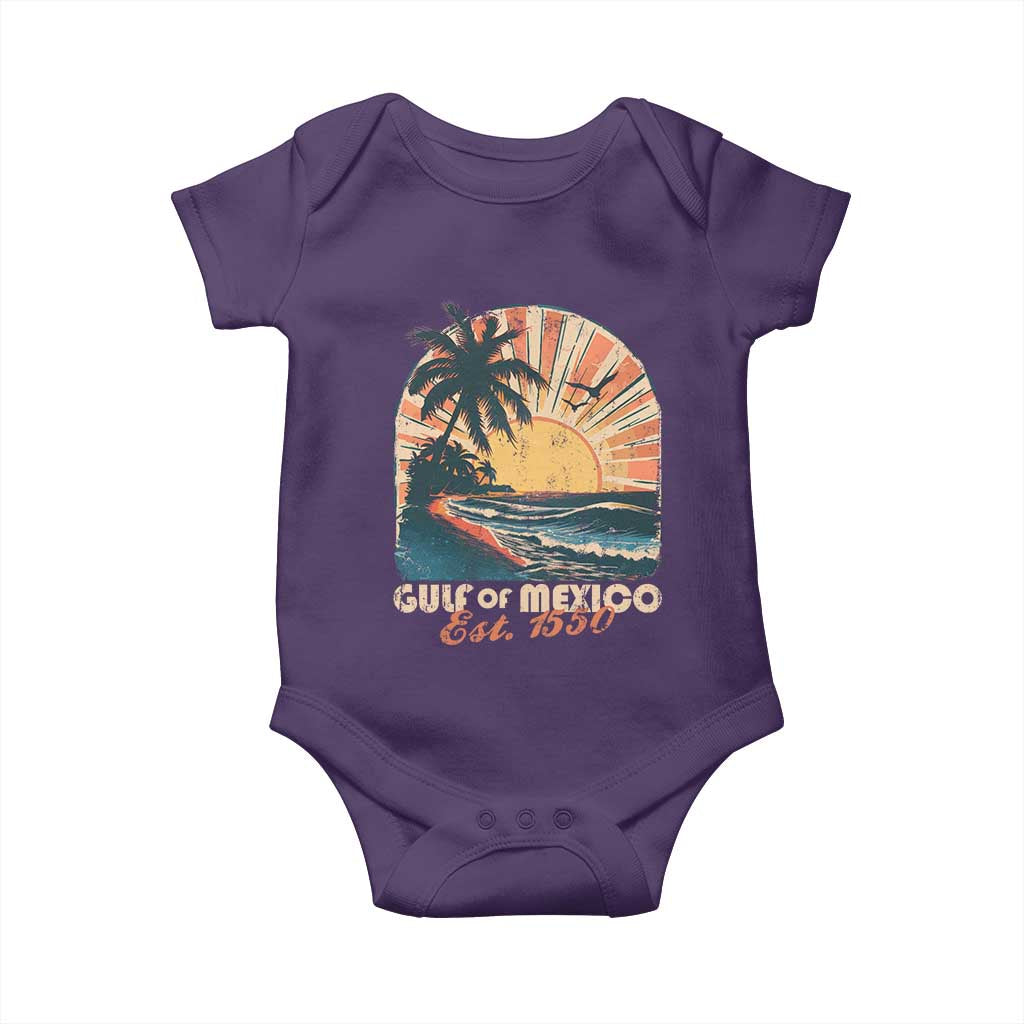Gulf Of Mexico Baby Onesie Est. 1550 Sunny Vibes TS10 Purple Print Your Wear