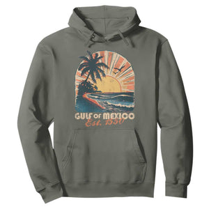 Gulf Of Mexico Hoodie Est. 1550 Sunny Vibes TS10 Military Green Print Your Wear