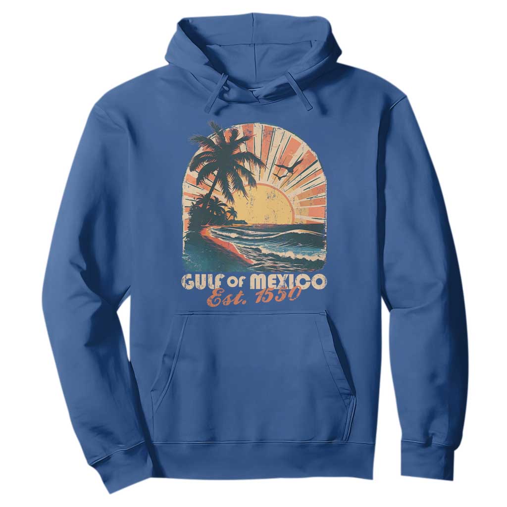 Gulf Of Mexico Hoodie Est. 1550 Sunny Vibes TS10 Royal Blue Print Your Wear