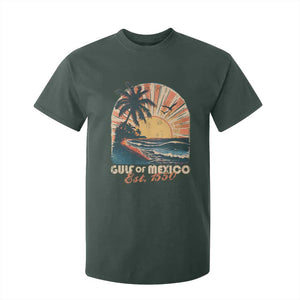 Gulf Of Mexico T Shirt For Kid Est. 1550 Sunny Vibes TS10 Dark Forest Green Print Your Wear