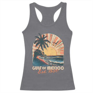 Gulf Of Mexico Racerback Tank Top Est. 1550 Sunny Vibes TS10 Charcoal Print Your Wear