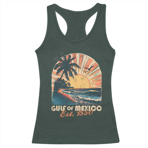 Gulf Of Mexico Racerback Tank Top Est. 1550 Sunny Vibes TS10 Dark Forest Green Print Your Wear
